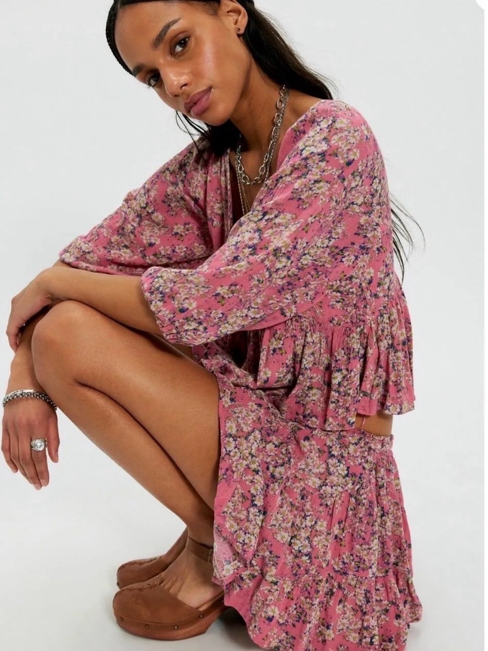 NWT Free People Calla Lily Printed Mini skirt set